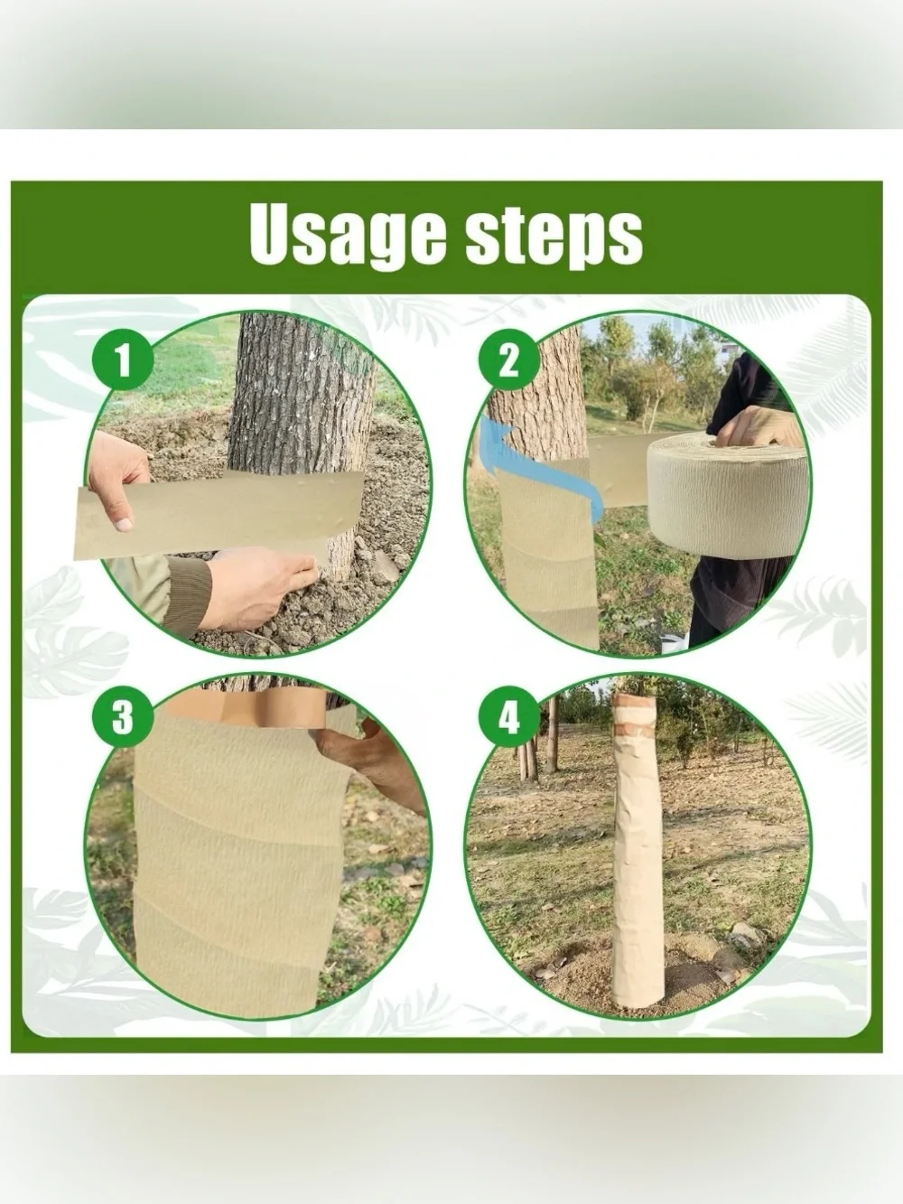 213 Ft Weather Resistant Tree Bark Repair Wrap - Protects Trunk from Frost & Dee